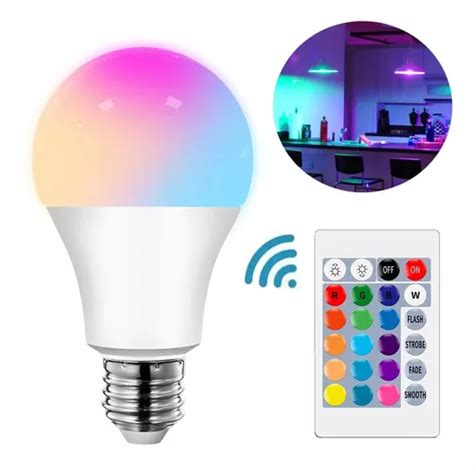 Foco led Garota Bonita Lâmpada Led Rgb 3w Controle Remoto E27 Bivolt