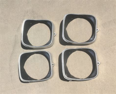 1969 Chevelle El Camino Malibu Gm Headlight Bezel Set Ebay