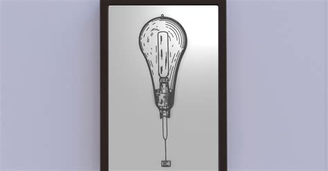 Edison Light Bulb Patent Art By Ken Mills Download Free Stl Model