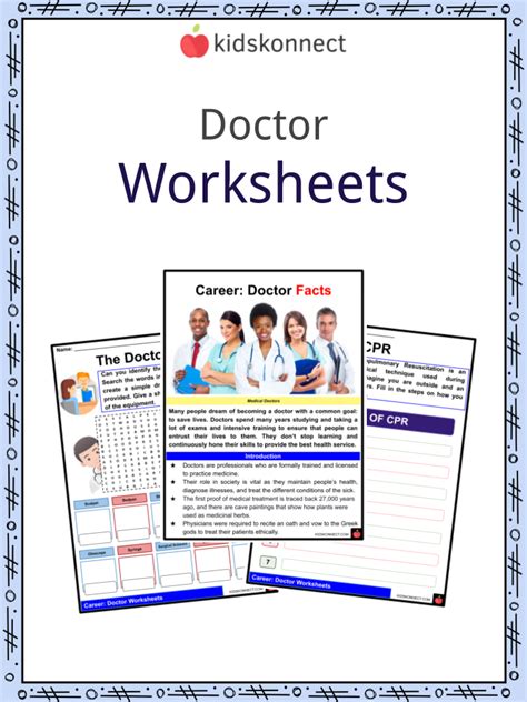 Community Helpers Worksheets Doctor 95a