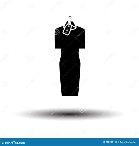 Dress On Hanger With Sale Tag Icon Stock Vector Illustration Of