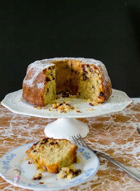 Cranberry Almond Semolina Cake - Veena Azmanov