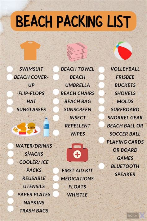 Beach Packing List | Beach trip packing list, Beach vacation packing ...