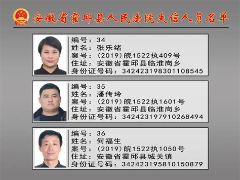 六安又一批失信被执行人名单、照片曝光凤凰网