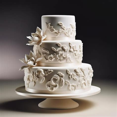 Premium AI Image | Beautiful decorated fondant cake