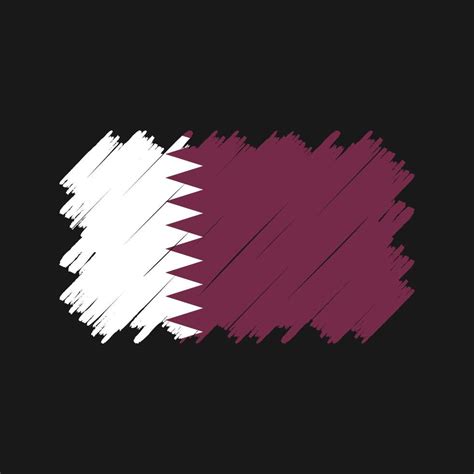 Vector De Pincel De Bandera De Qatar Bandera Nacional Vector