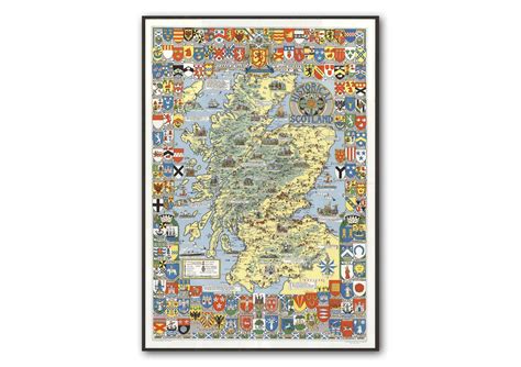 Historical Scotland Map Reproduction Of A Map Of Scotland By John