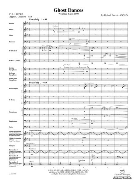 Ghost Dances Score By Roland Barrett Concert Band Digital Sheet