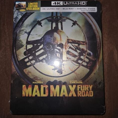 Mad Max Fury Road STEELBOOK 4K Ultra HD Blu Ray Digital Copy NEW