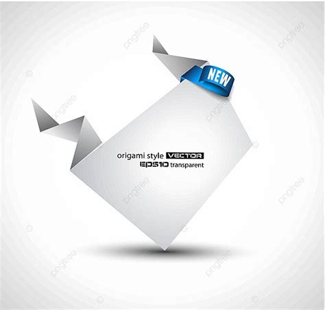 Origami Style Speech Banner Dialog Tag Market Vector Dialog Tag