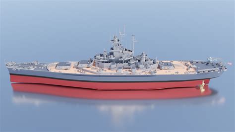 3D Uss South Dakota Battleship Model - TurboSquid 1357443