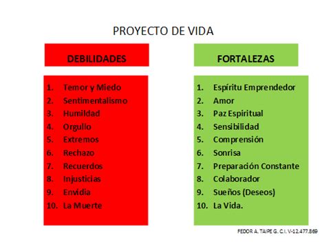 Fortalezas Y Debilidades Ejemplos De Una Persona