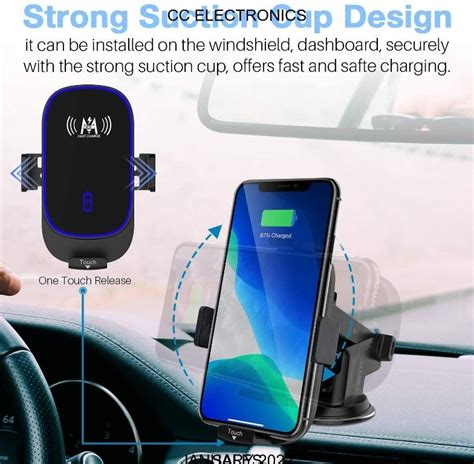 Sales Kkm Wireless Car Charger 15w Qi Fast Charging Auto Clamping