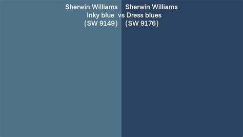 Sherwin Williams Inky Blue Vs Dress Blues Side By Side Comparison