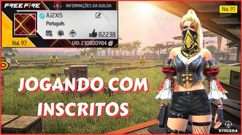 FREE FIRE AO VIVO LV 97 JOGANDO INSCRITOS RUMO AO DESAFIANTE