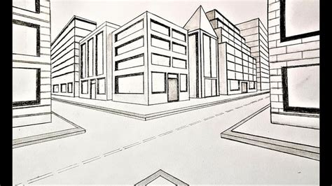 How to Draw a City Street in 2 Point Perspective