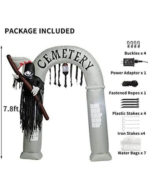 Bejoy Halloween Inflatable Grim Reaper Archway Ft Tall