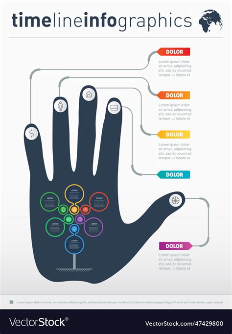 Business presentation concept with 6 options Vector Image