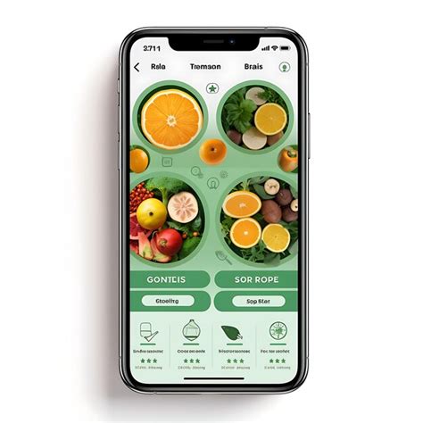 Premium AI Image Mobile App Layout Design Of Nutrition And Recipe App