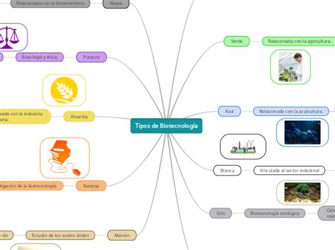 Tipos de Biotecnología Mind Map