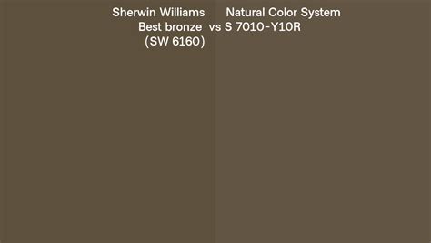 Sherwin Williams Best Bronze Sw 6160 Vs Natural Color System S 7010