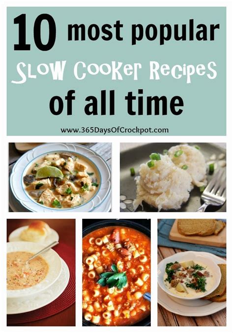 Top 10 Most Popular Slow Cooker Recipes Of All Time 365 Days Of Slow