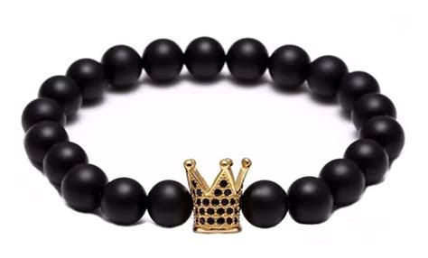 Pulsera Krasha Corona De Piedra Natural Para Hombre