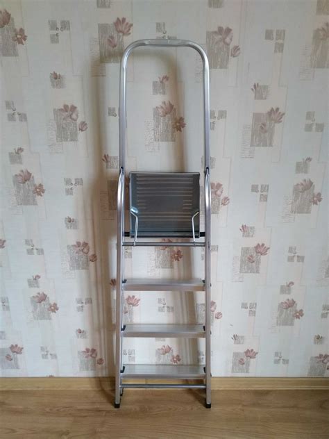 HIT Drabina Domowa Aluminiowa 4 Stopniowa 125kg 148cm Zabrze OLX Pl