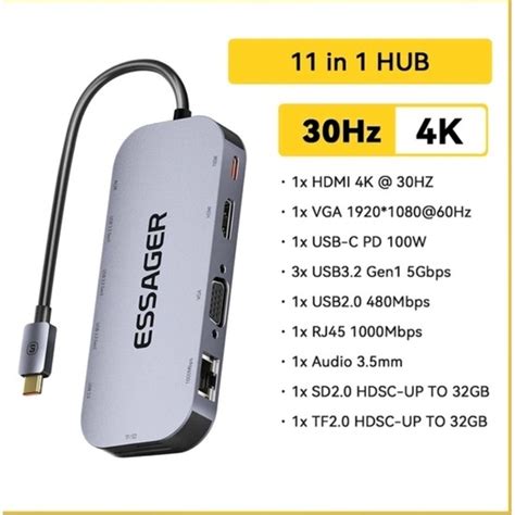 Essager In I Type C Hub Oklay C K Hdm Usb C Fiyat