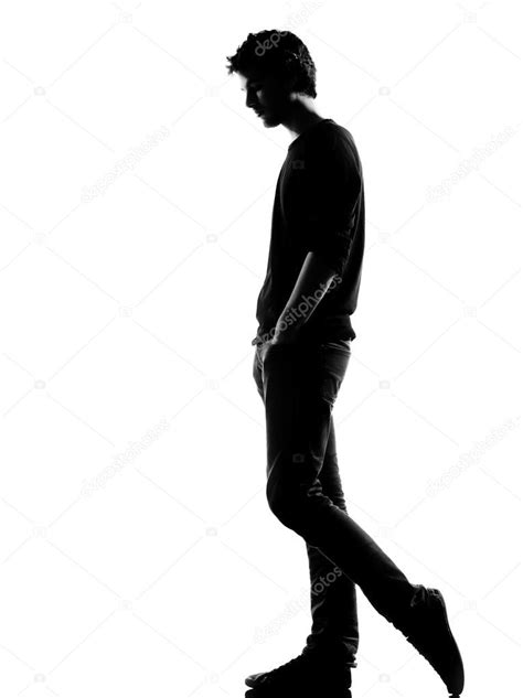 Young Man Silhouette Sad Walking Stock Photo By ©stylepics 60597561