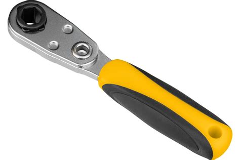 Ключ-трещотка для бит 1/4" Denzel 52 зуба, CrMo, адаптер для торцевых ...