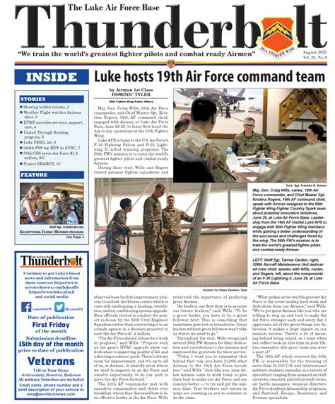 Thunderbolt Digital Edition August The Thunderbolt Luke Afb