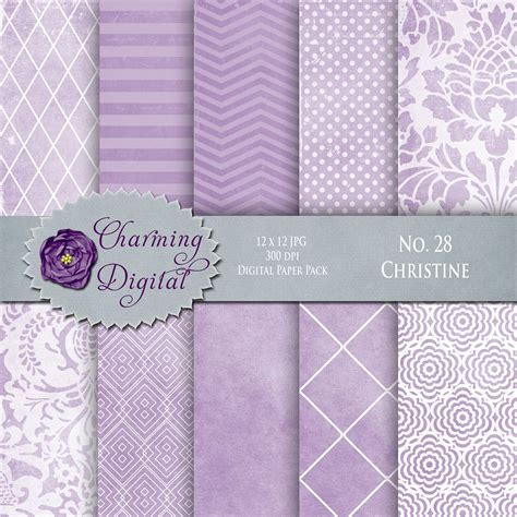 Lavender Purple Digital Paper Lavender Purple Scrapbooking Etsy