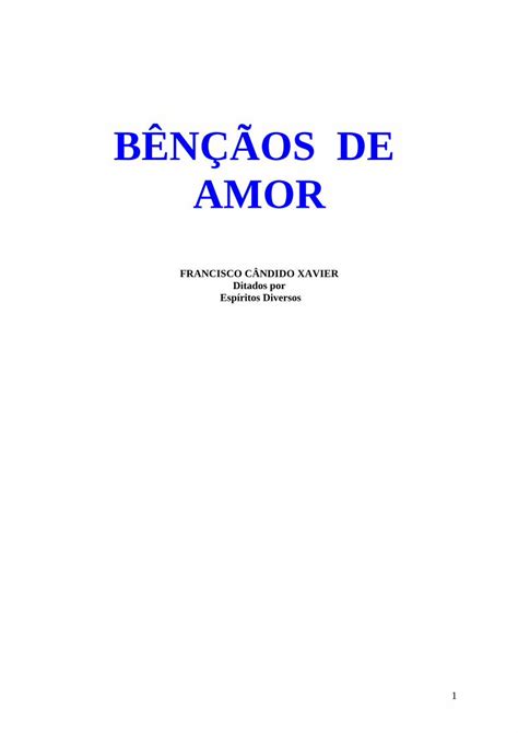 Pdf B N Os De Amor Bvespirita Combvespirita Bencaos De Amor