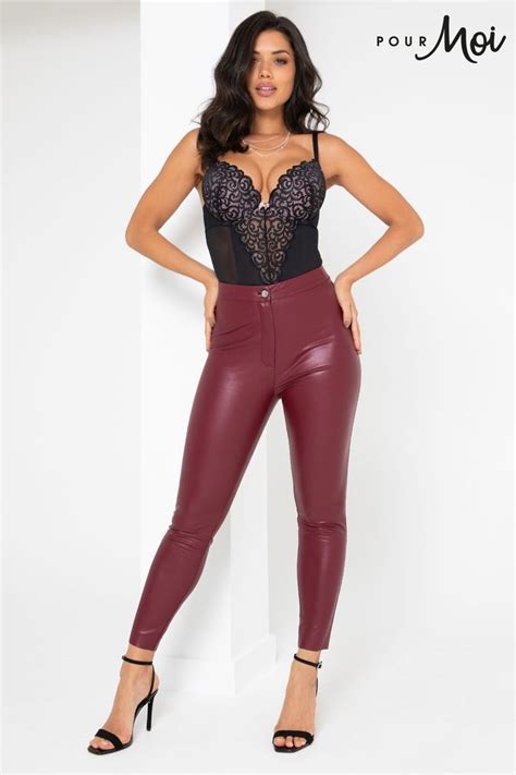 Top Burgundy Leather Trousers In Cdgdbentre