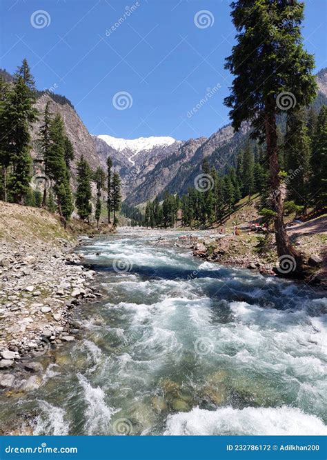 A Scenic View Of Blue Water Kalam Valley Stock Photo Image Of