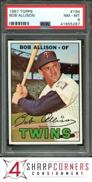 1967 Topps 194 Bob Allison Twins Psa Lot 8 Pause Eur 092 Picclick Fr