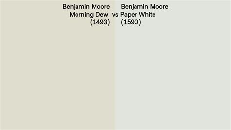 Benjamin Moore Morning Dew Vs Paper White Side By Side Comparison