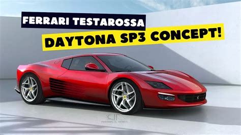 Modern Day Ferrari Testarossa Design Based On The New Daytona Sp3 Hypercar Youtube