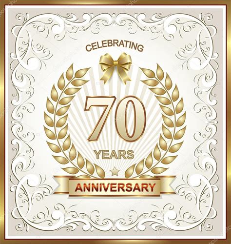 Anniversary card 70 years Stock Vector Image by ©seriga #97617976