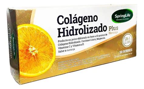 Colageno Hidrolizado Springlife Sabor Naranja 30 Sobres MercadoLibre