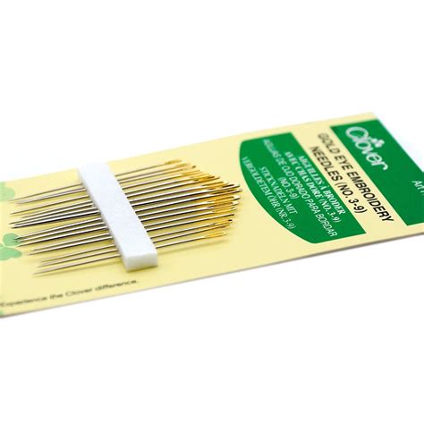 Clover Gold Eye Embroidery Needles Sizes 3 9 OzQuilts