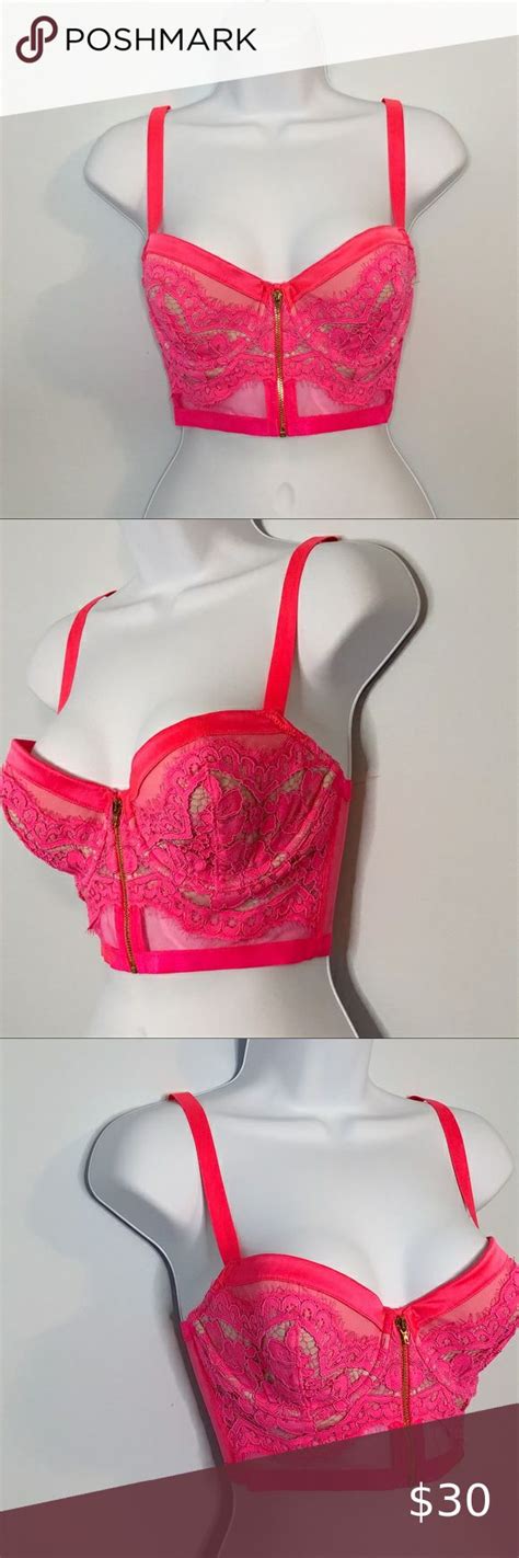 Victorias Secret Long Line Demi Bra 34d Demi Bra Hot Pink Bra