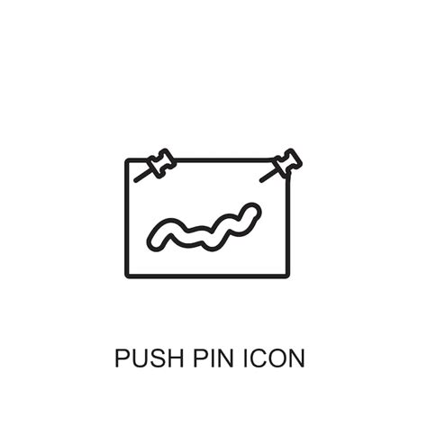 Push-pin-vektor-symbol | Premium-Vektor