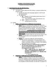 Crim Pro Outline Gershman Fall Docx Criminal Procedure Outline