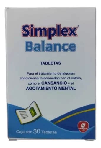 Simplex Balance Caja Con 30 Tabletas Nartex Anti Estrés Meses Sin