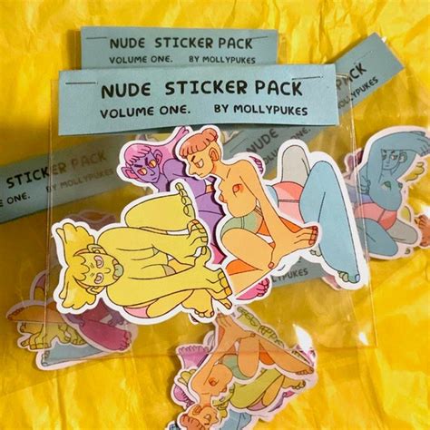 Nude Sticker Pack Vol One Funny Feminist Relatable Gift Etsy