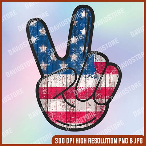 American Flag Peace Sign Hand Memorial day, American Flag, I - Inspire ...