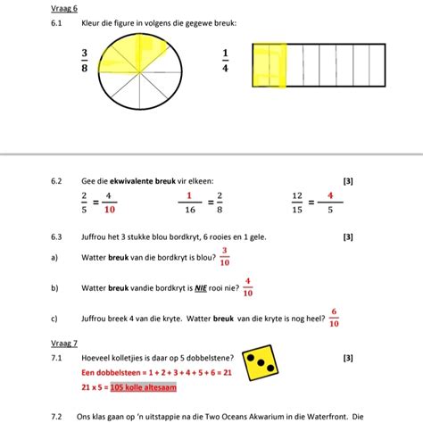 Graad 4 Wiskunde Vraestelle