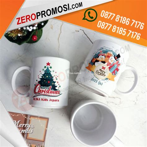 Gelas Natal Santa Kado Souvenir Mug Merry Christmas Di Tangerang